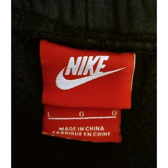 Men's VINTAGE Nike Sweatpants Black Cargo Loose Baggy Heavyweight Y2K - Large - Picture 6 of 7